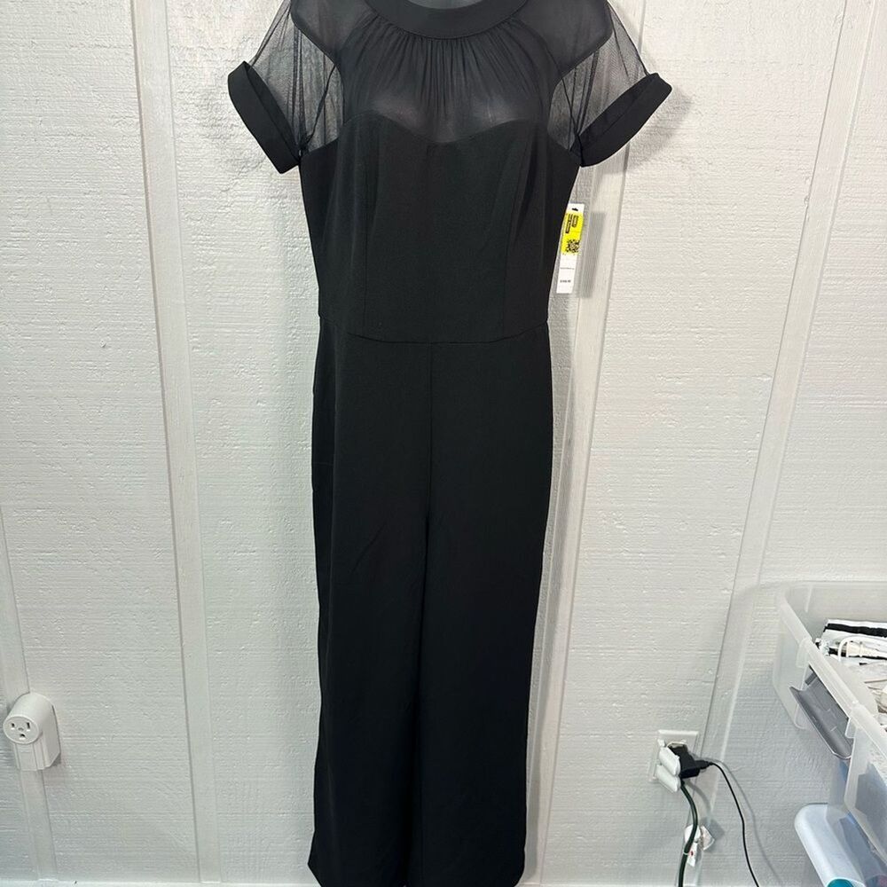 Maggy London Black Short Sleeve Pantsuit Size 10 NWT